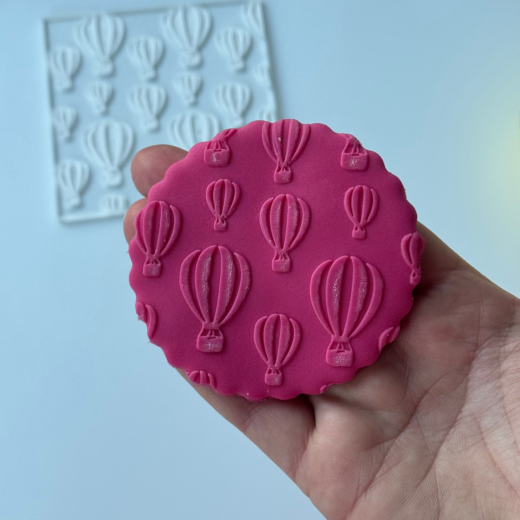 Debossing Patterns Hot air Balloon deboss pattern - texture – MEG cookie cutters
