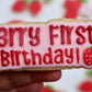 Berry first Birthday 3D deboss and matching cutter