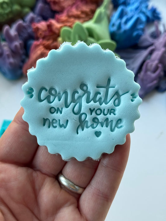 Congrats on your new home - Embossing - stamp