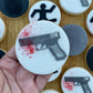 Murder gun deboss MEG cookie cutters