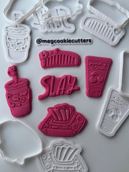 Trendy Girl - Full set of 5 - 3d printed deboss and cutter