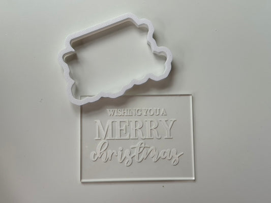 Wishing you a MERRY christmas - deboss + matching cutter