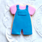 Mrs Rachael dungarees 3D deboss and matching cutter