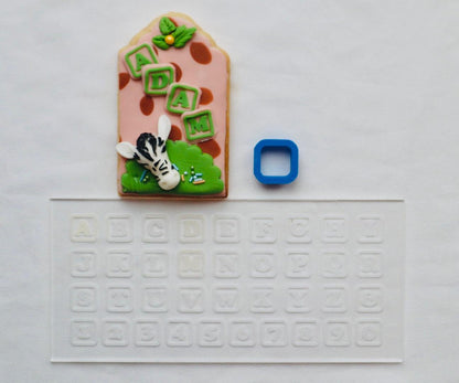 Alphabet - lettering - deboss and cutter