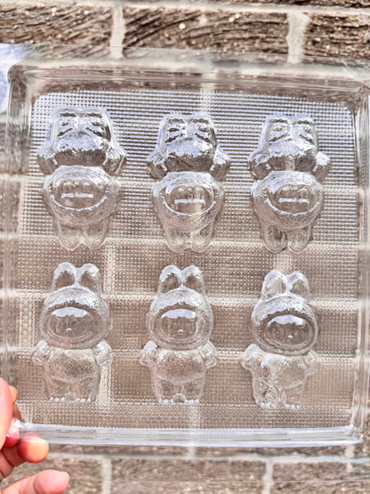 6 monster - chocolate mould