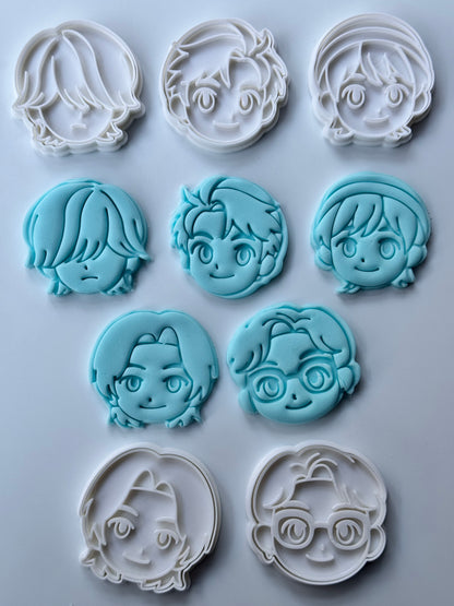 K-POP Fantasy Demon Hunters Themed-INSPIRED set of 5 cutter + stamps M8