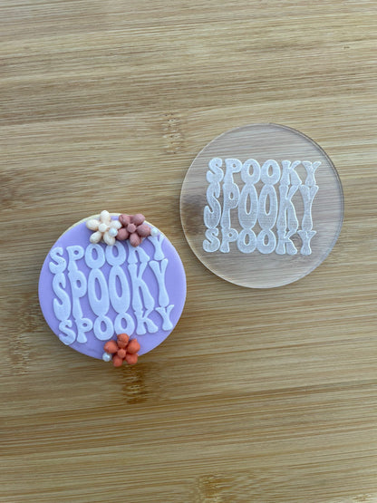 SPOOKY SPOOKY SPOOKY Deboss Halloween MEG cookie cutters