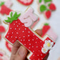 number one - 1St first Birthday strawberry - 3D deboss and matching cutter