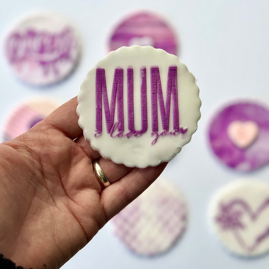 Mother’s Day - Debossing - raising stamp - Mum I love you