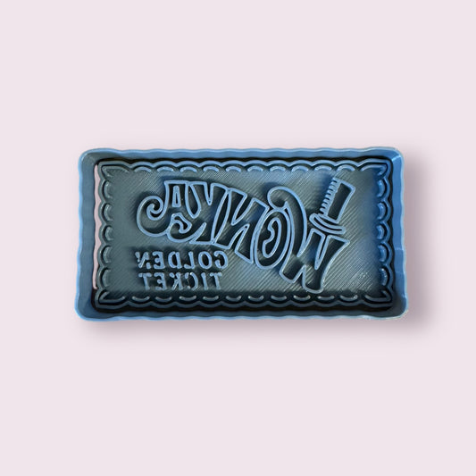 Golden ticket - Willy Wonka - cutter + stamp