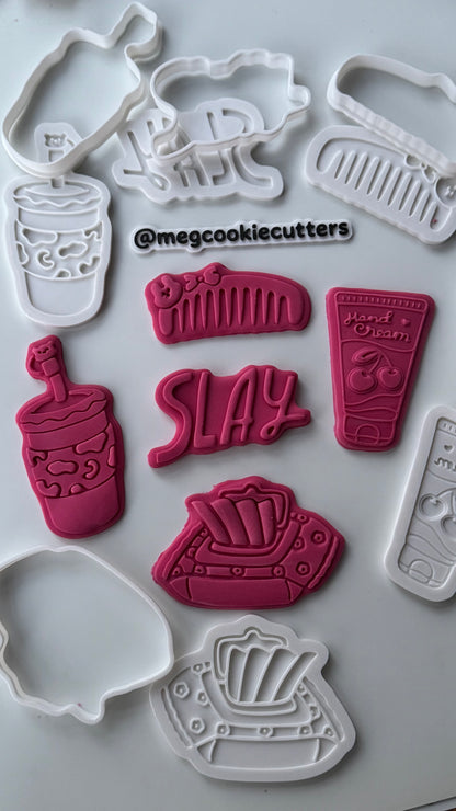 Trendy Girl - Full set of 5 - 3d printed deboss and cutter