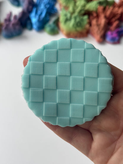 Racing pattern texture square deboss