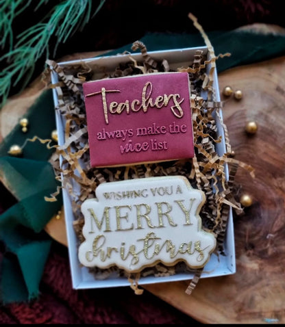 Wishing you a MERRY christmas - deboss + matching cutter M1033