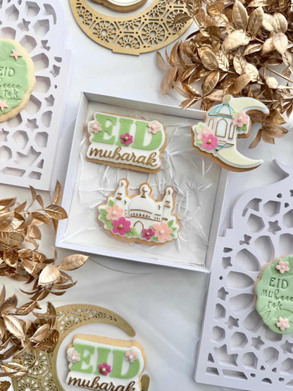 Eid Mubarak floral 3D deboss and matching cutter