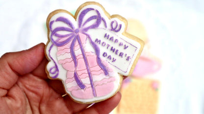 Happy Mother’s Day stack macarons with bow deboss and cutter
