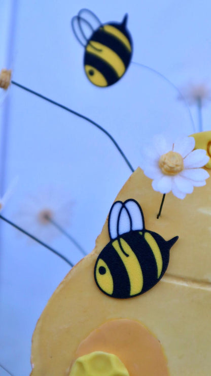 Bee charm / topper - 3D printed - pack of 5