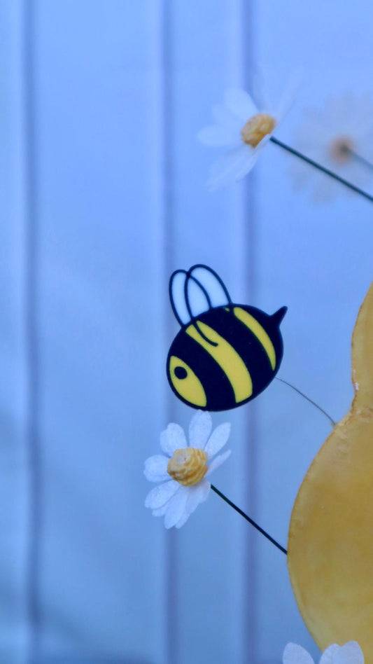 Bee charm / topper - 3D printed - pack of 5