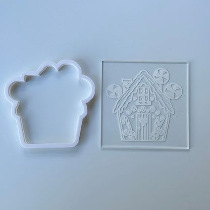 Gingerbread house deboss + matching cutter - Christmas