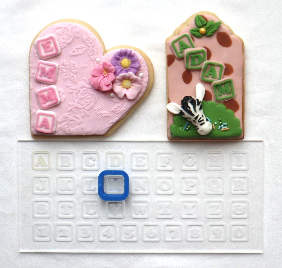 Alphabet - lettering - deboss and cutter