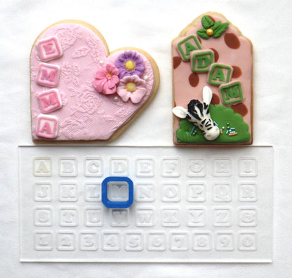 Alphabet - lettering - deboss and cutter