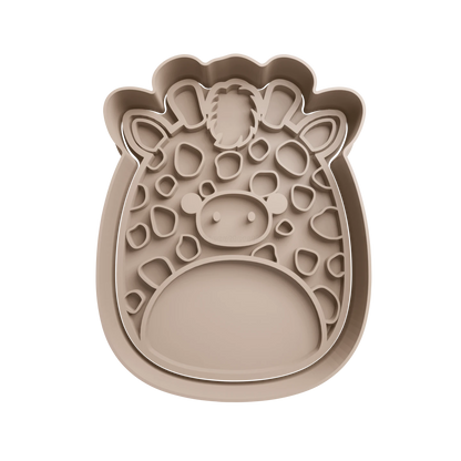 Squishmallows Gary Giraffe Cookie Cutter + stamp M1197
