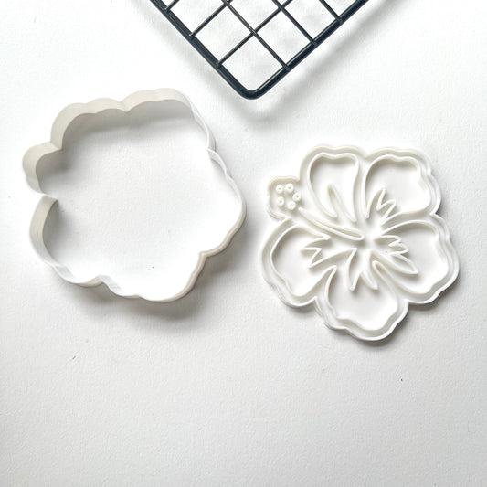 Hibiscus flower - Cookie Cutter + stamp MEG cookie cutters