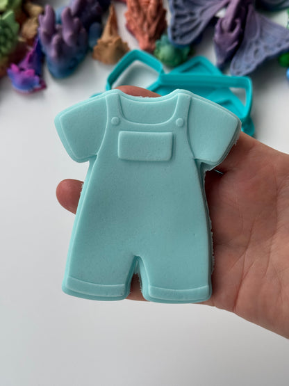Mrs Rachael dungarees 3D deboss and matching cutter