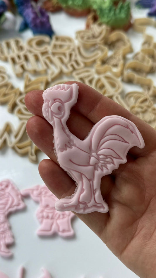 Moana-inspired chicken stamp + cutter