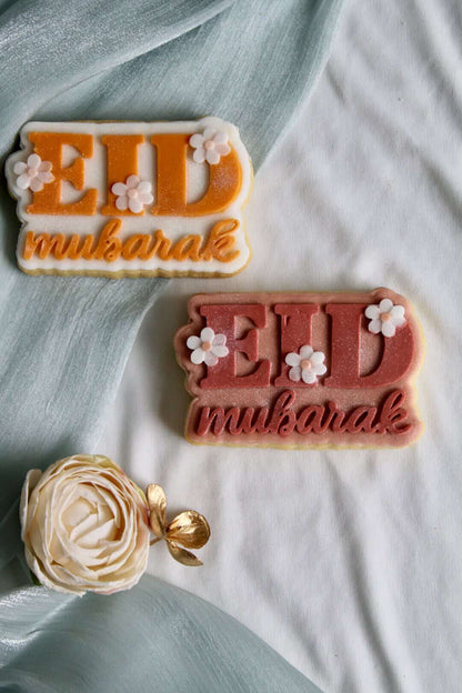 Eid Mubarak floral 3D deboss and matching cutter