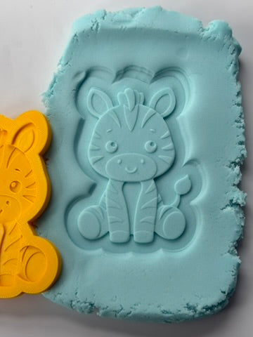 Jungle Safari Zebra 3D Deboss & Matching Cutter