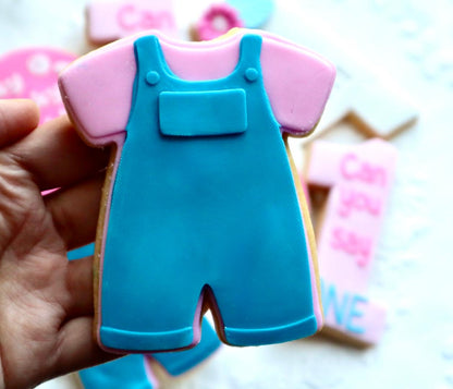 Mrs Rachael dungarees 3D deboss and matching cutter