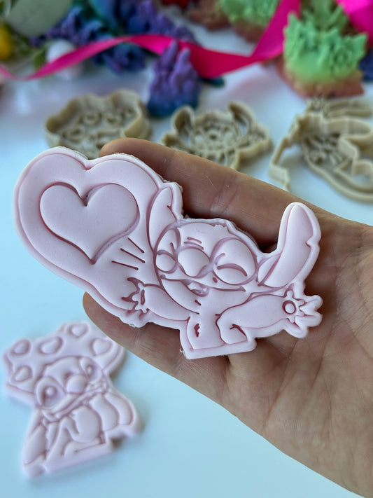 Stitch in love style 3 - cutter + stamp