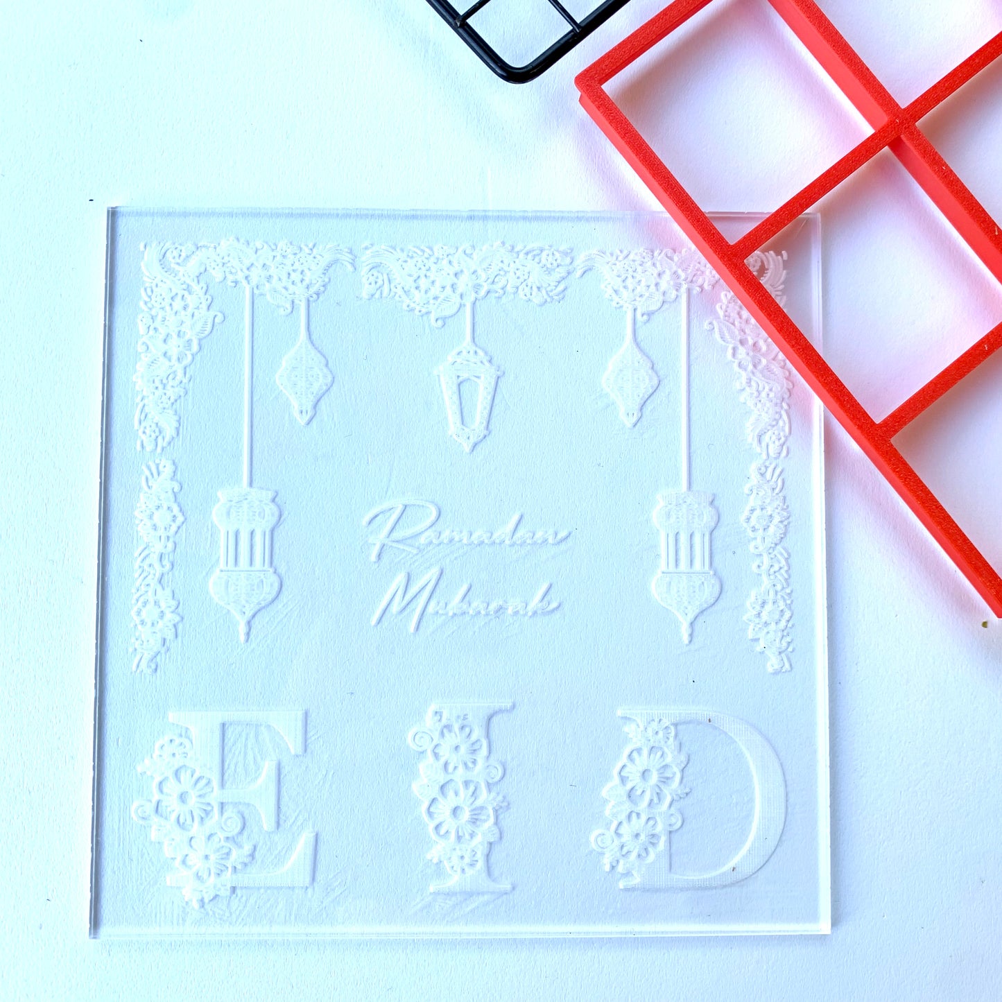 personalised Eid - ramadan tile - 9 design in 1 tile - debossing + multi cutter MEG cookie cutters