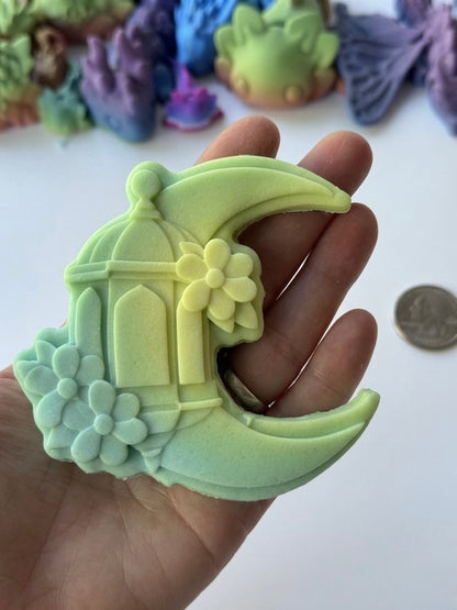Crescent Lantern Floral moon Design - 3D deboss and matching cutter