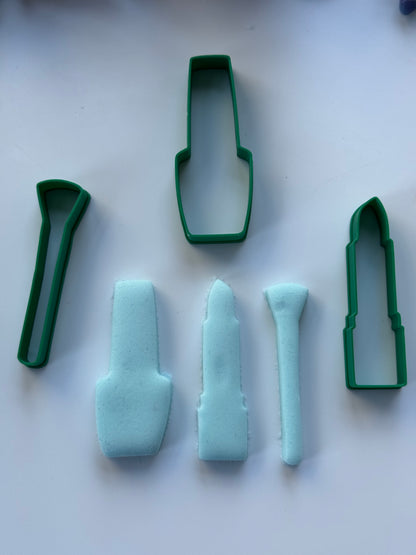 Make up Set Lipstick Brush Nail Varnish Cookie Cutter fondant cake decorating