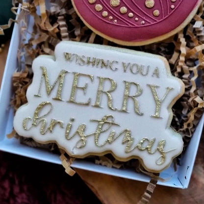 Wishing you a MERRY christmas - deboss + matching cutter M1033
