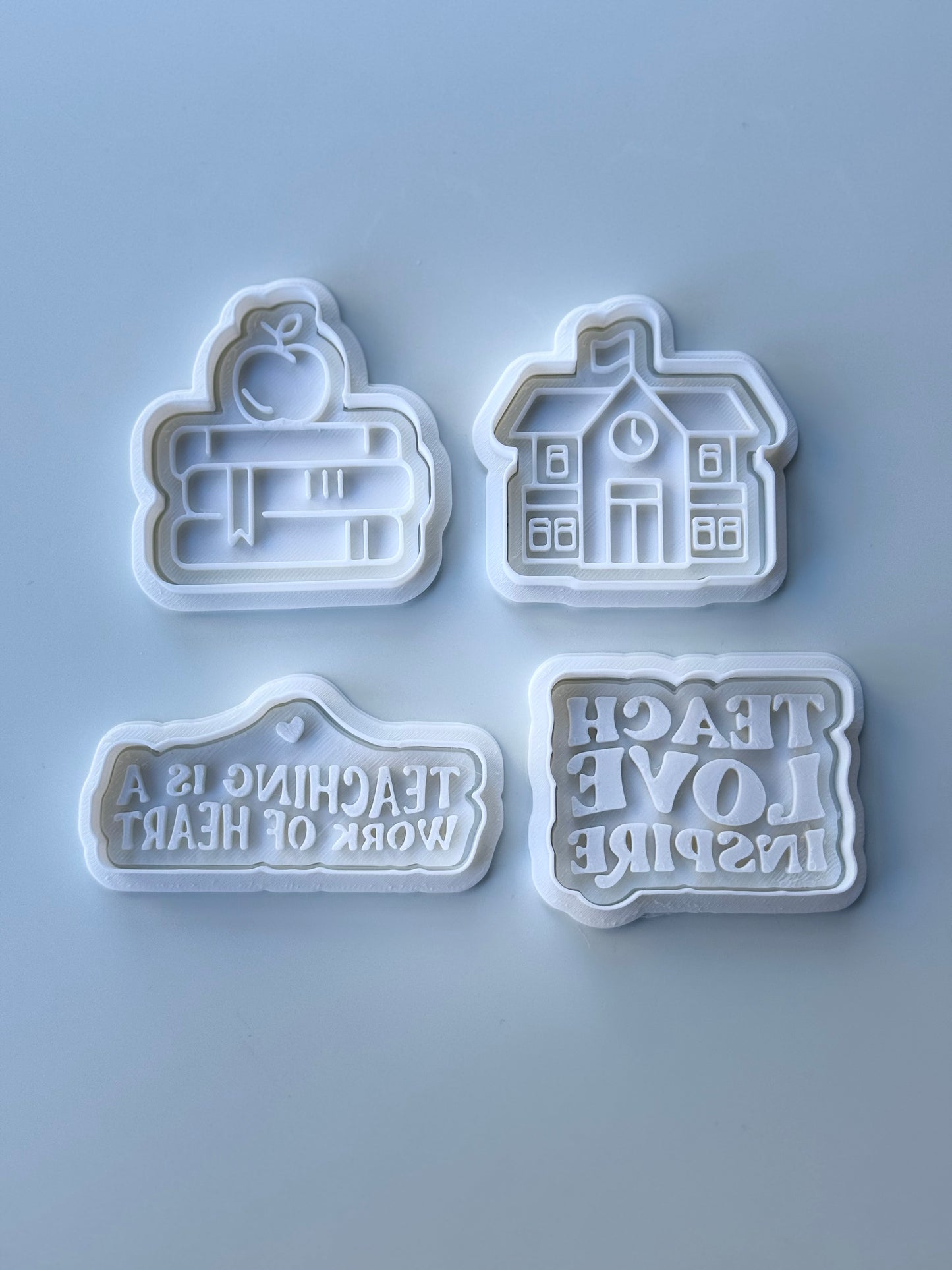 Teacher set cookie cutter and stamp 0653