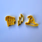 Harry Potter-Inspired cookie cutter fondant cupcake decoration 3 pieces - set number 003