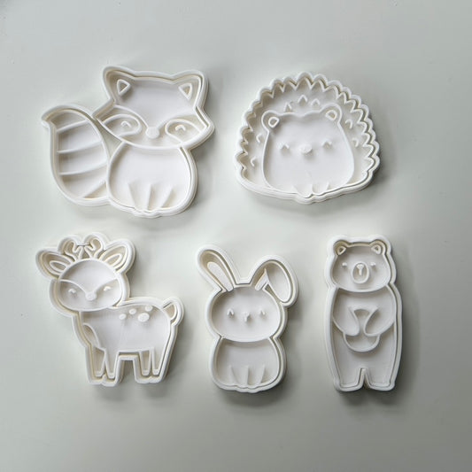 Forest animal cutters and stamps