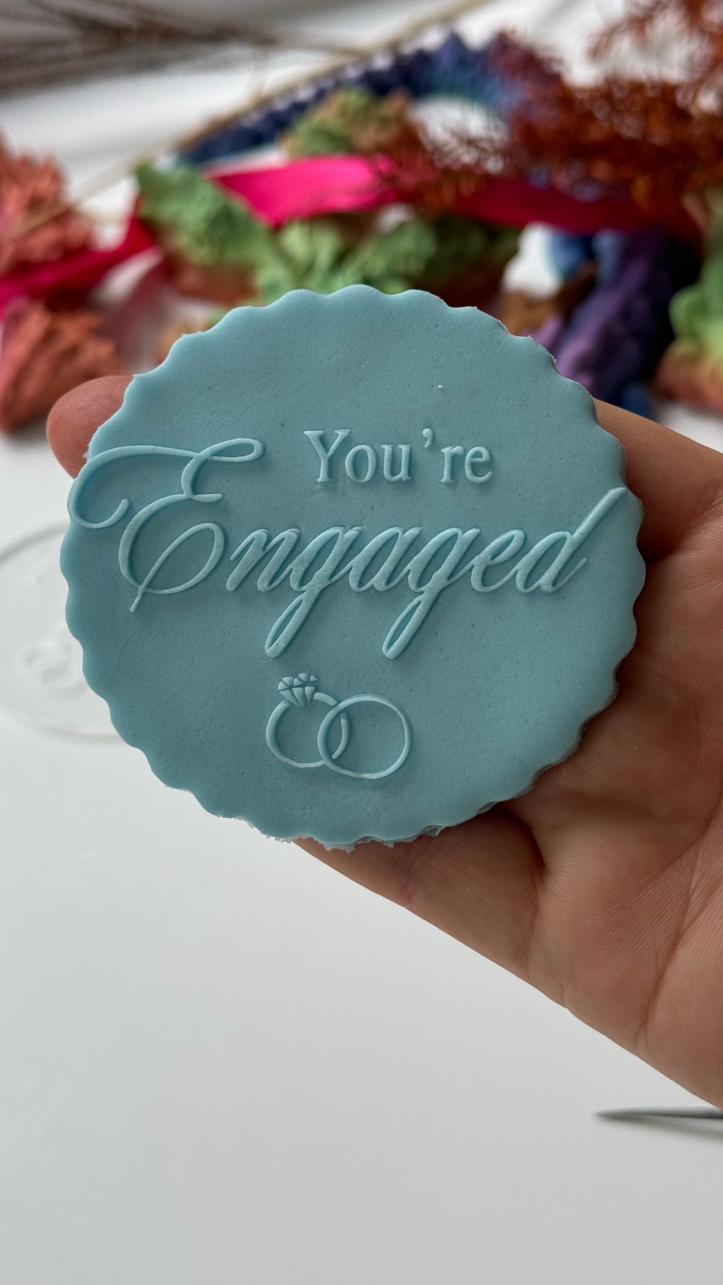 You’re Engaged - debossing acrylic stamp