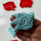Sonic The Hedgehog-inspired SET OF 4 cookie cutter + stamp