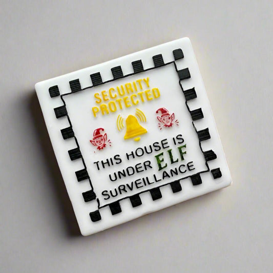 Elf on the shelf - Elf security sticker - deboss + matching cutter - christmas