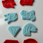 Sonic The Hedgehog-inspired SET OF 4 cookie cutter + stamp