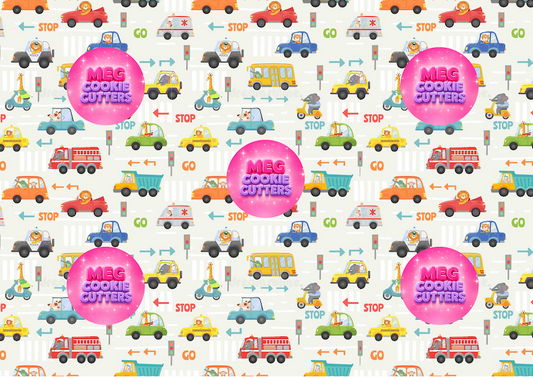 Traffic & Vehicles Icing Sheet – Digital Download