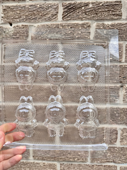 6 monster - chocolate mould