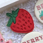 Strawberry cookie cutter + stamp M1028