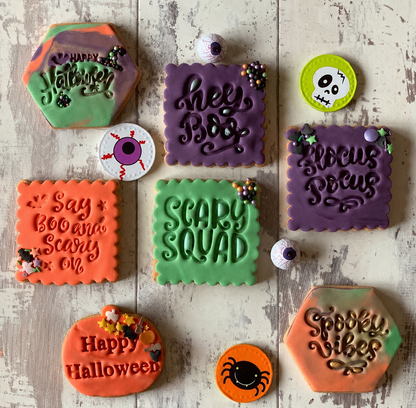 Halloween stamps embossing for cupcakes collection 2020