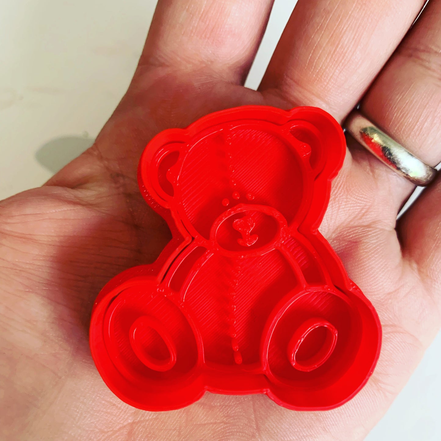 Mini Teddy bear cookie cutter and stamp MEG cookie cutters
