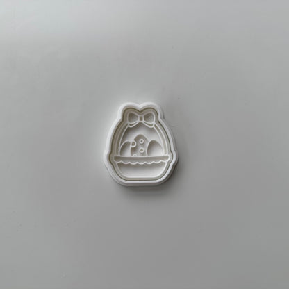 set of 8 EASTER cupcake size stamp + cutter MS1022