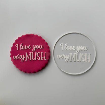 Valentine I Love you very mush debossing